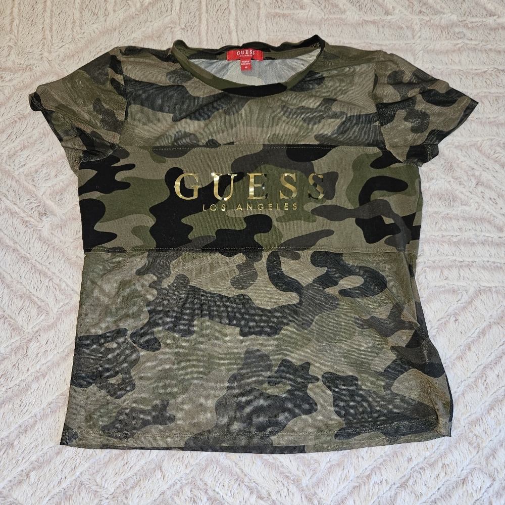Sheer camo Guess shirt